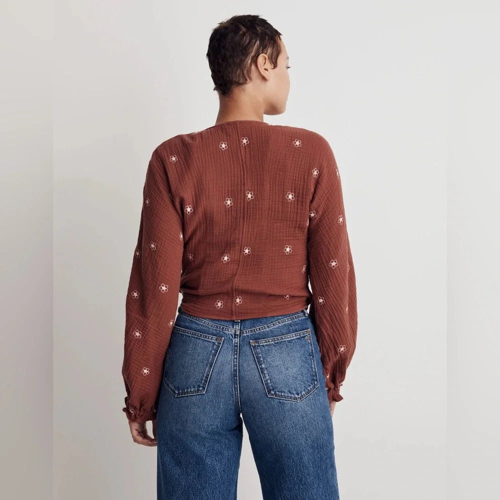 Madewell Lightspun Maira Wrap Top - Picture 2 of 8